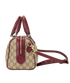 Medium Ophidia Boston, &pound;795, Handbags, Beige/Burgundy, Canvas/Leather, Bottom view